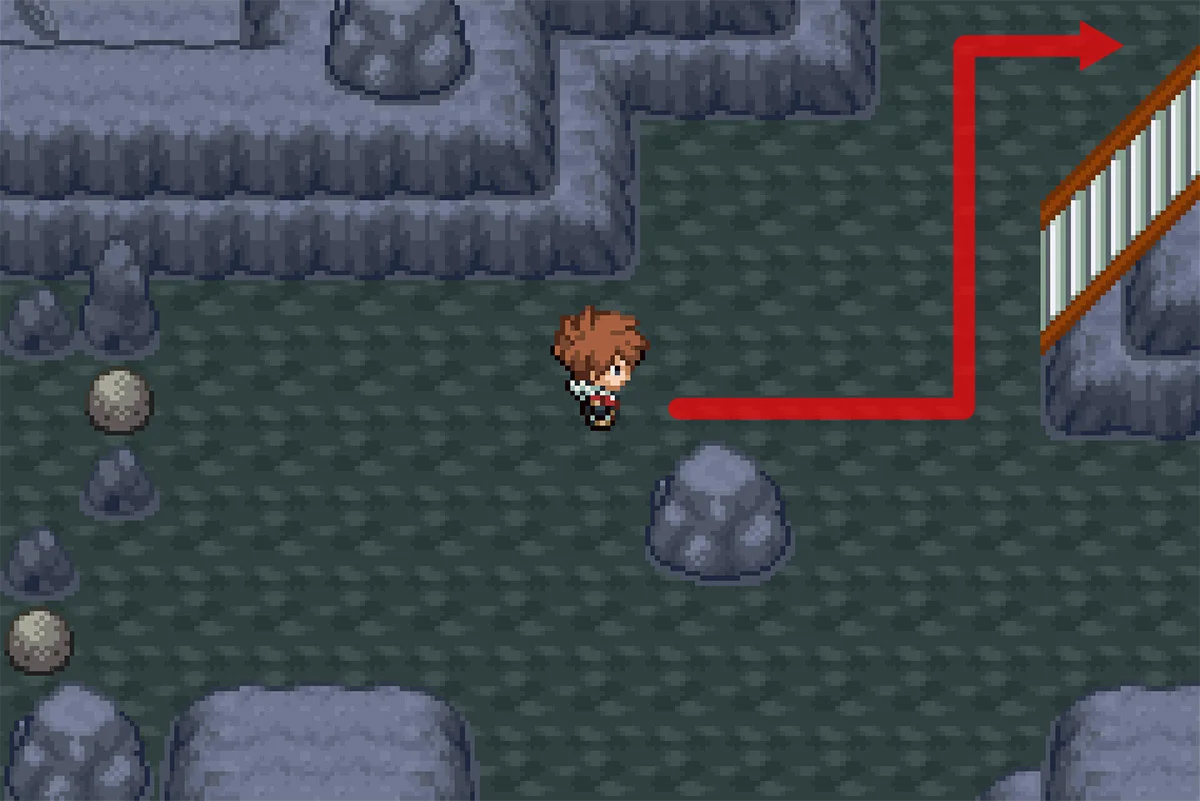 동굴 동쪽 끝으로 이동