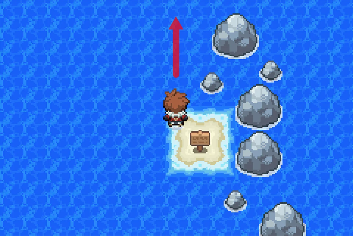 큰 바위를 향해 이동