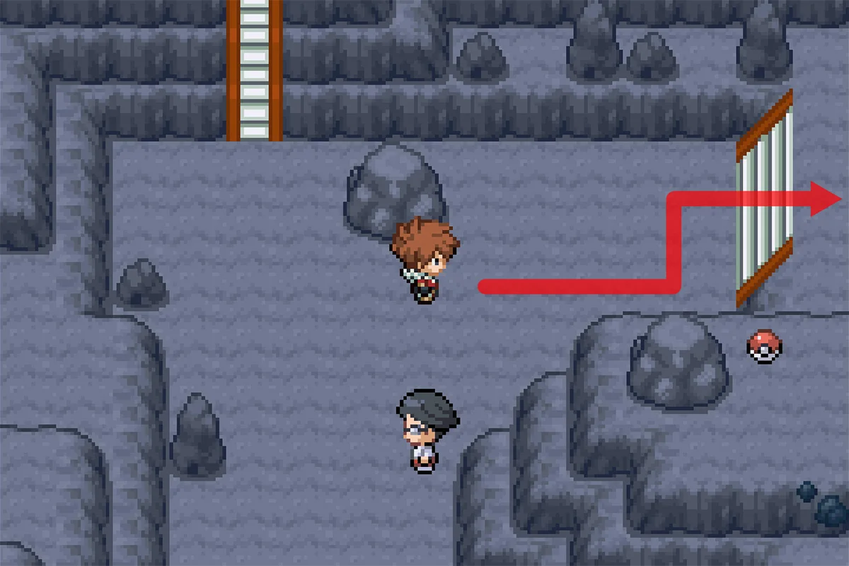 퍼즐 구역으로 걸어가기