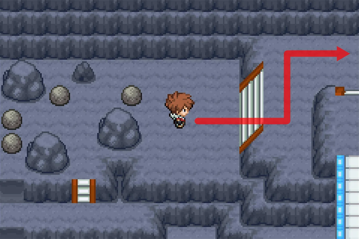 동굴의 동쪽 끝으로 이동