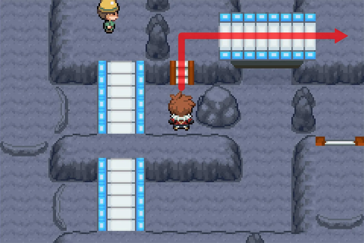 3층으로 가는 사다리를 향해 이동