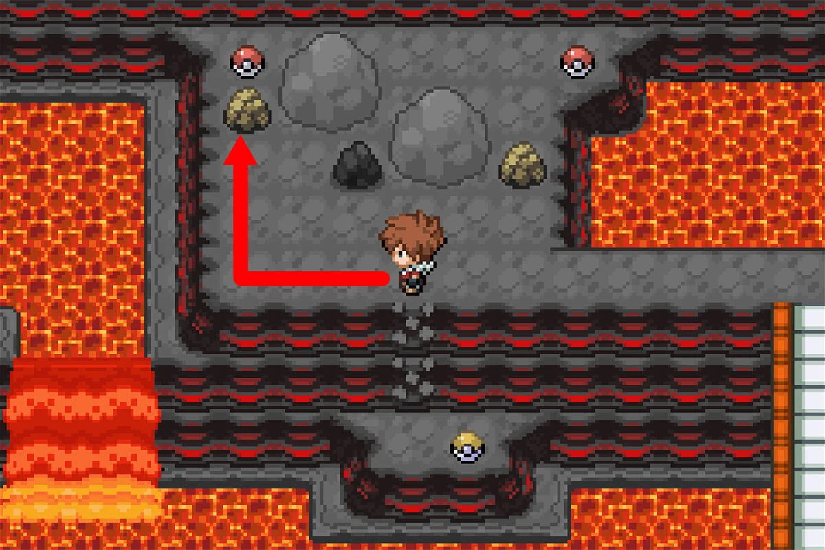 불꽃의돌이 들어있는 몬스터볼의 정확한 위치