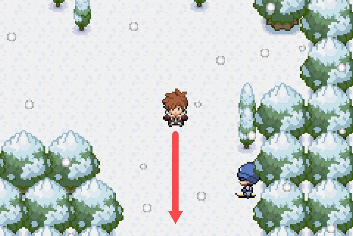 갈림길을 향해 이동