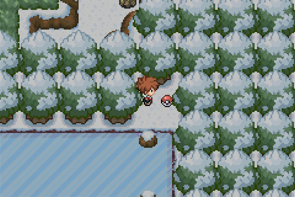 얼어붙은 숲 얼음의돌