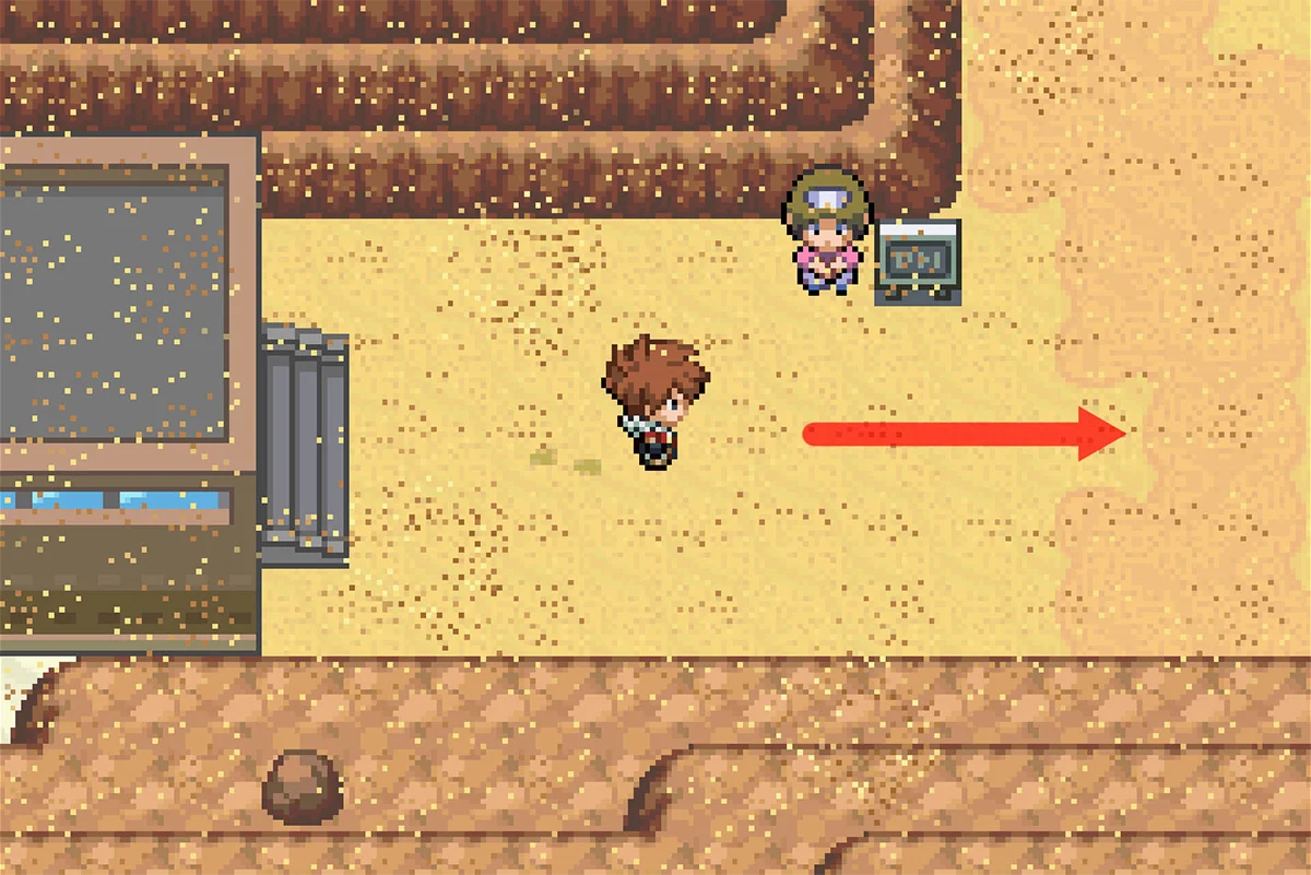 부술 수 있는 바위를 향해 이동