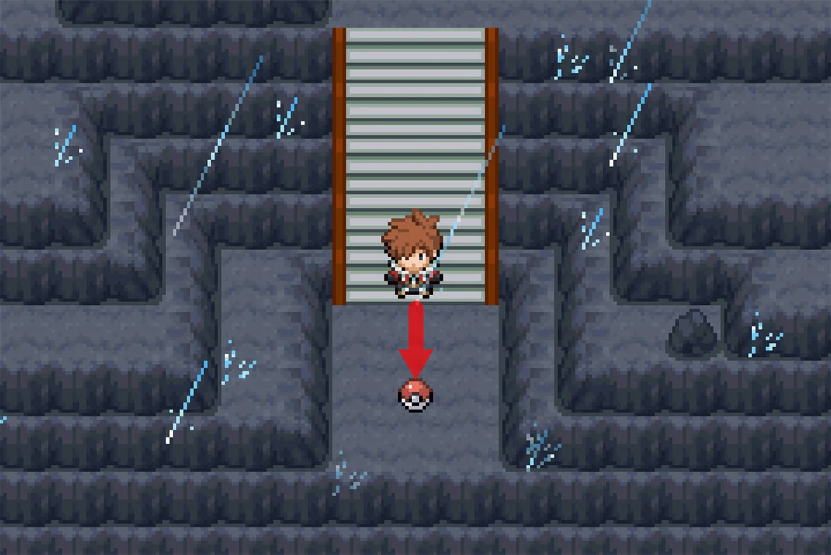 천둥의돌이 든 몬스터볼의 정확한 위치