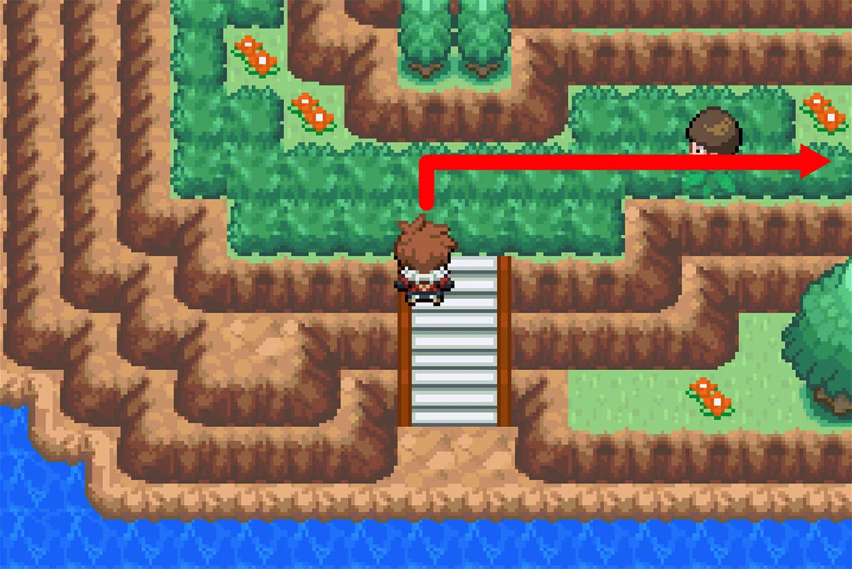 서쪽 끝 계단으로 가는 길