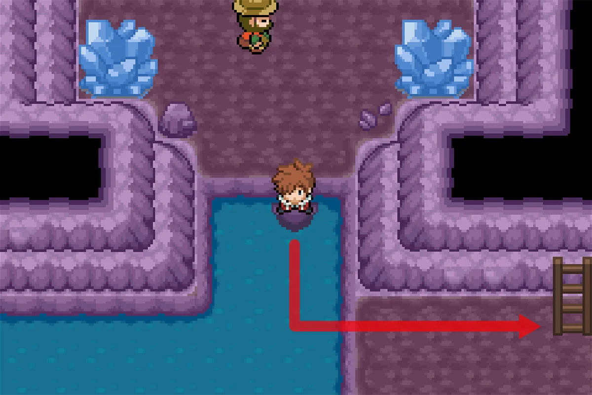 1층으로 가는 사다리로 이동