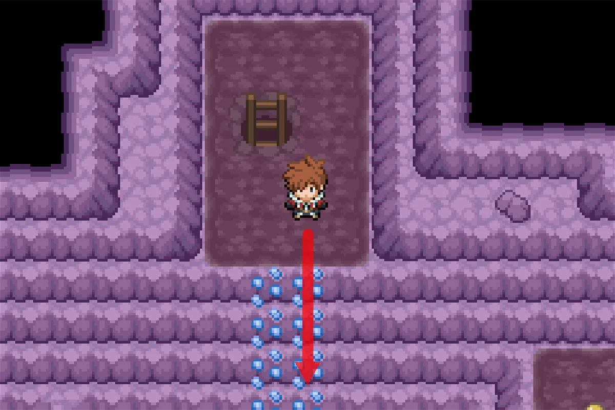 락클라임을 사용하여 아래 구역으로 내려가기