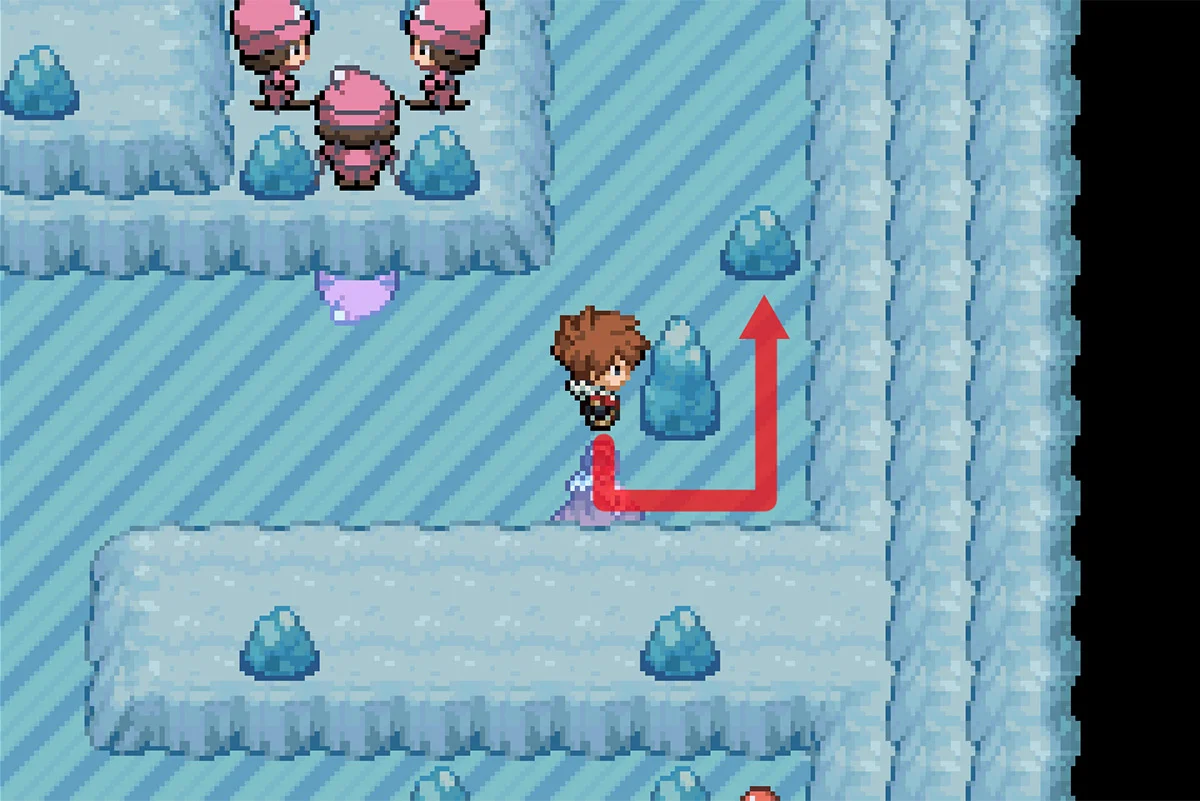 다음 바위로 미끄러지기