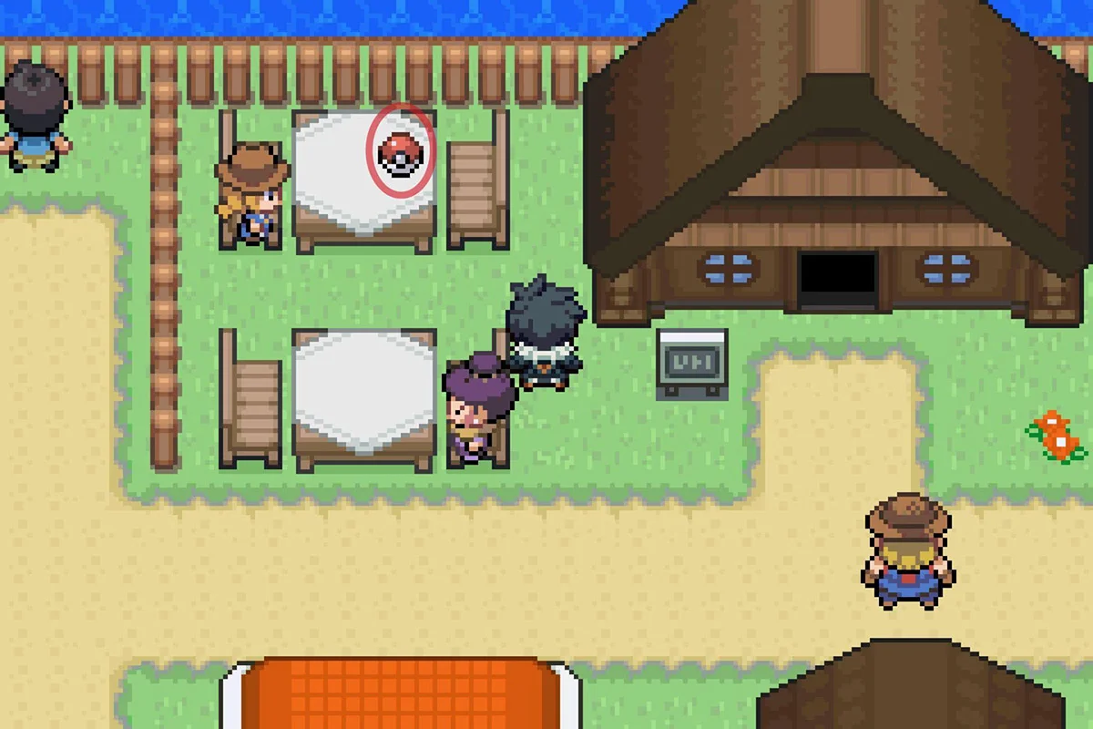 테이블 위의 아이템에 접근.