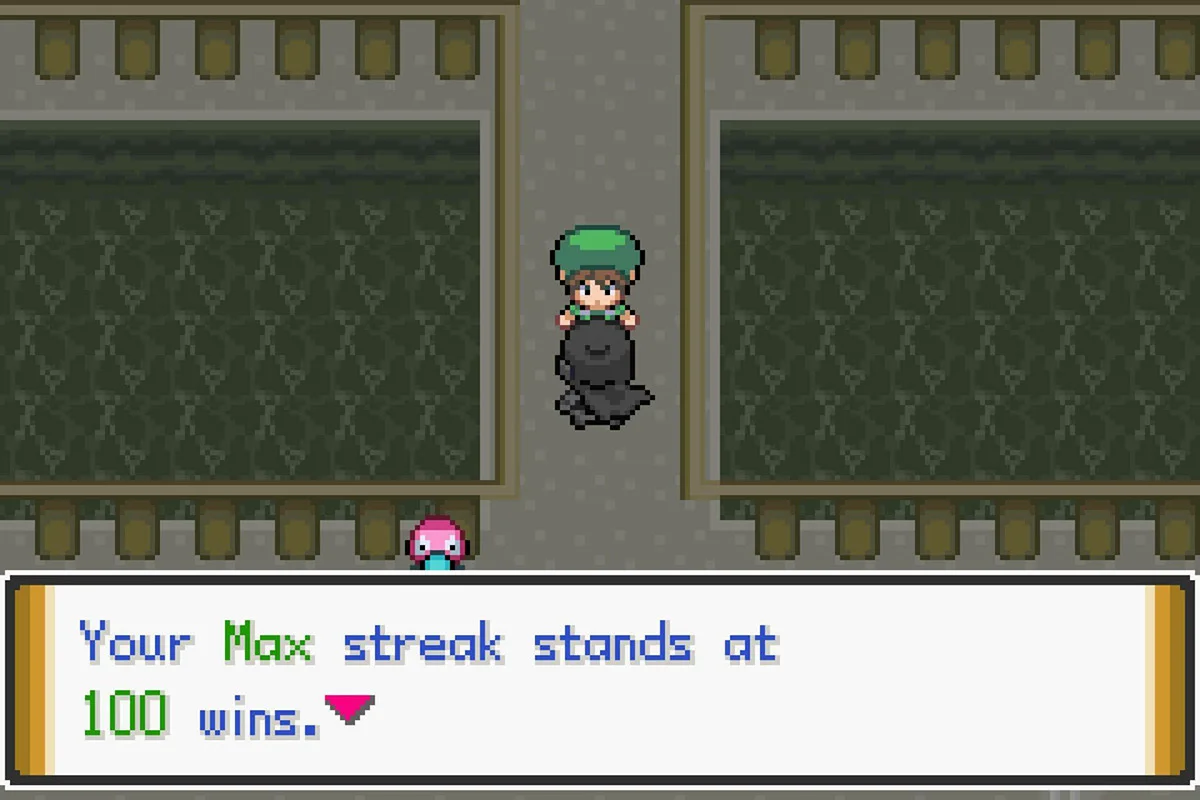 A 100-win streak at the Antisis City Ring Challenge. / Pokémon Unbound