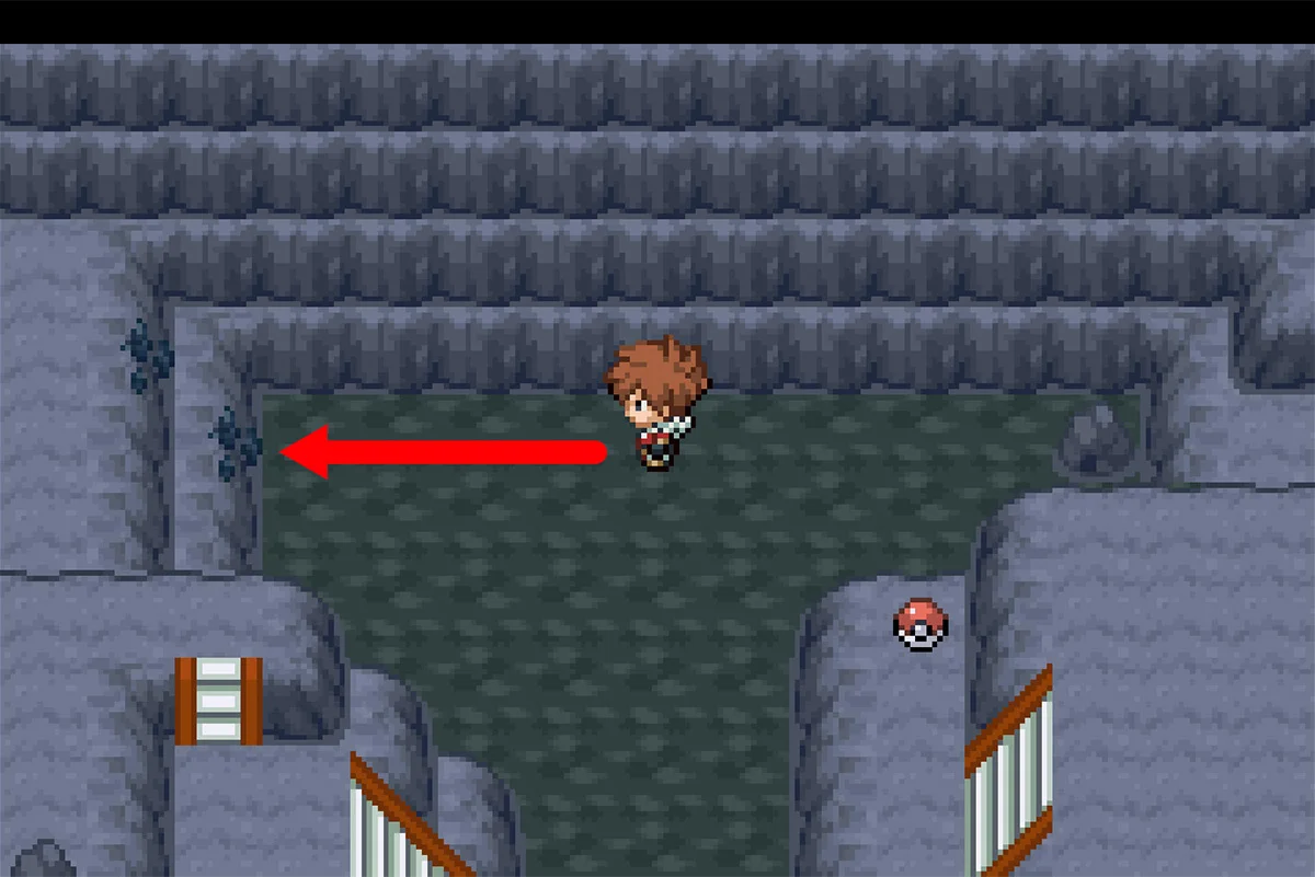 락클라임을 사용하여 몬스터볼에 도달하기