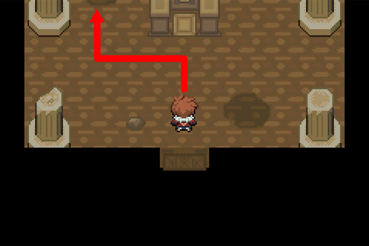 방의 북서쪽 끝으로 가는 길