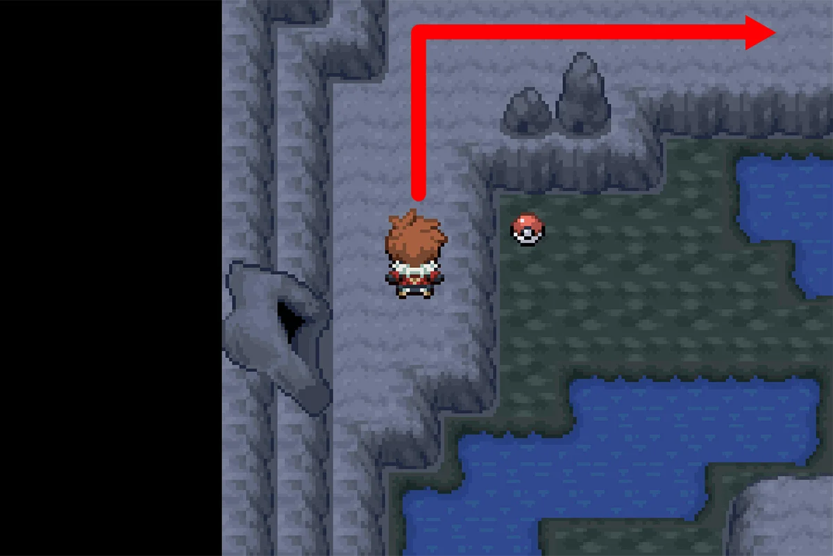 2층으로 가는 사다리를 향해 걷기