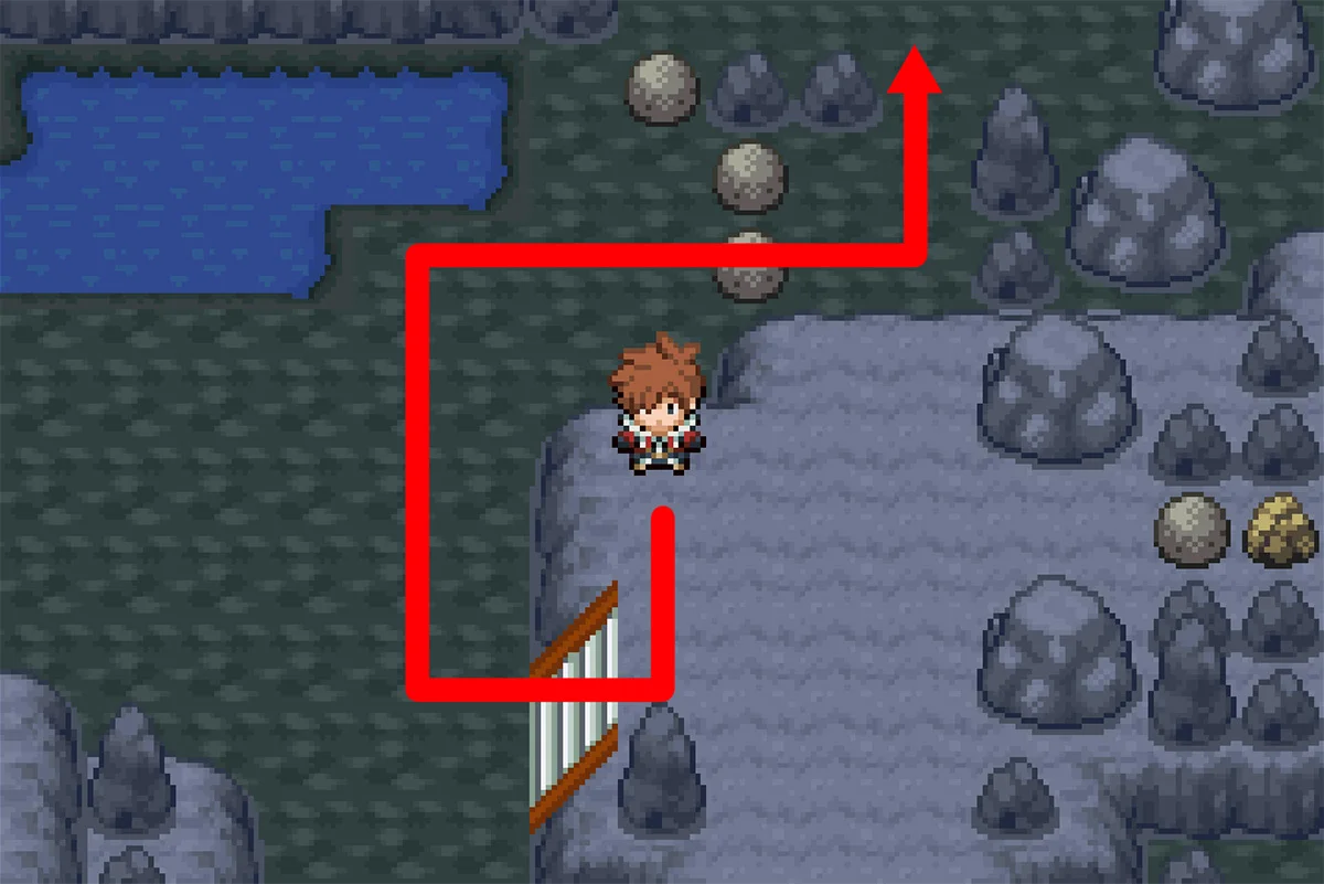 방의 북쪽 끝으로 가는 길