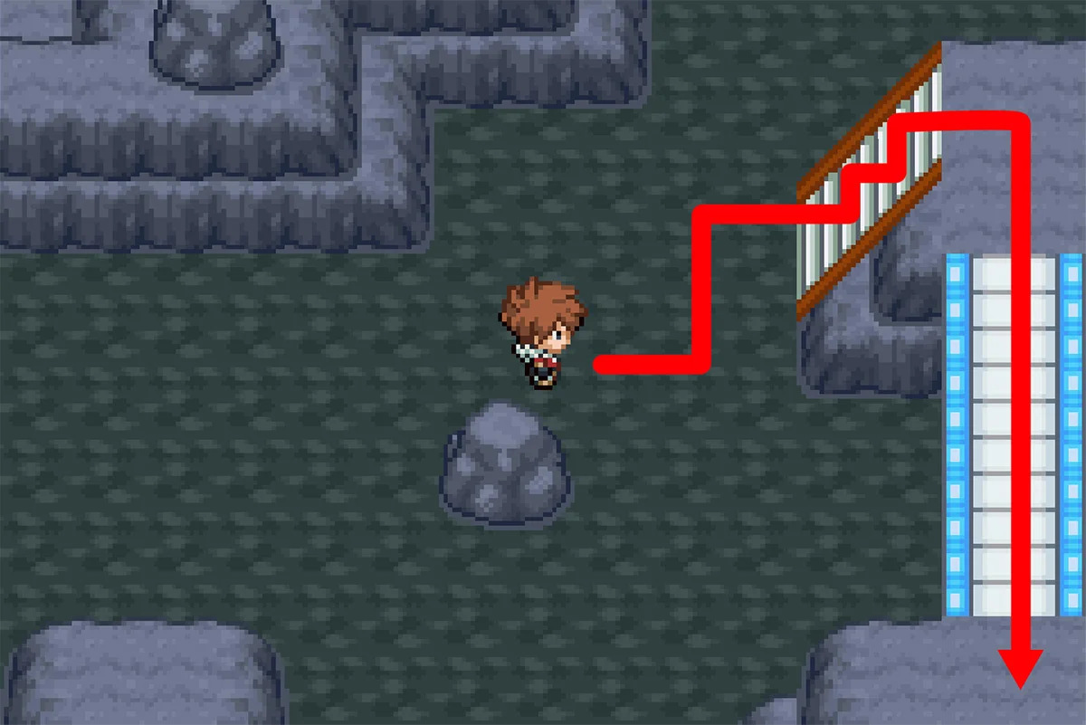 2층 동쪽 편에 있는 다리 건너기