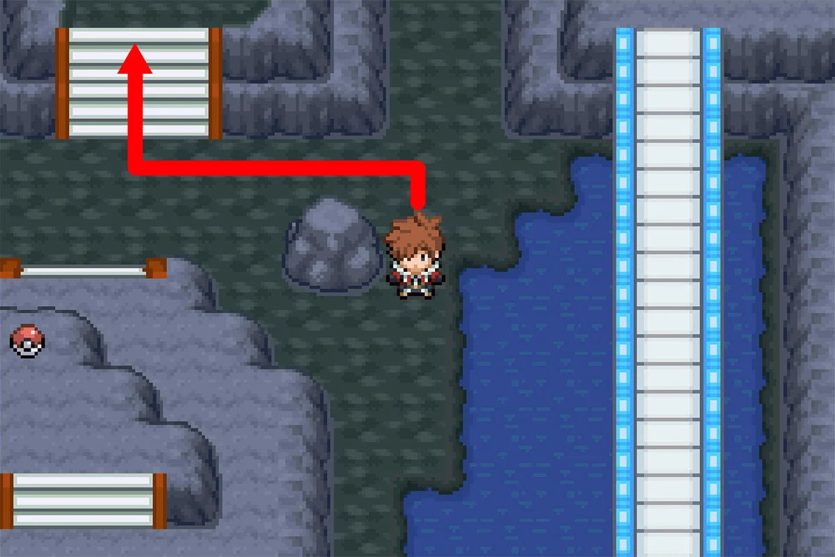 갈림길에서 북쪽으로 이동