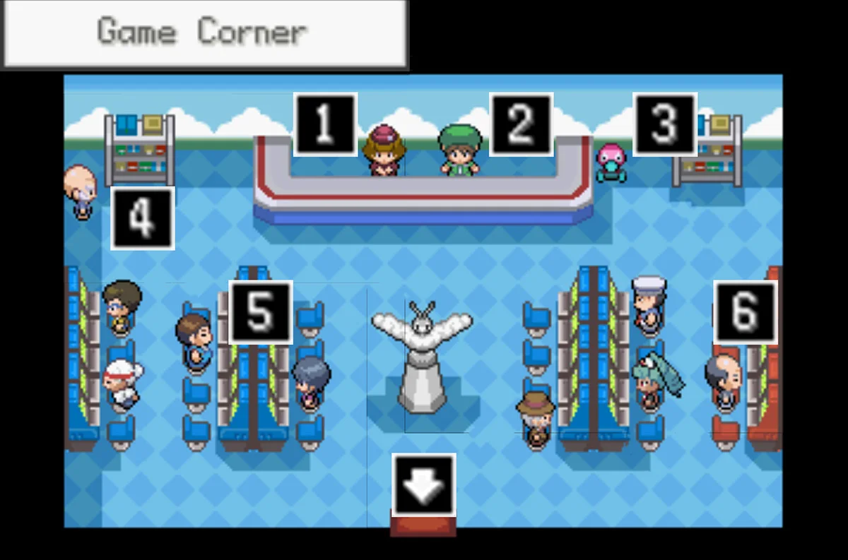 Cloud Game Corner map / Pokémon Unbound