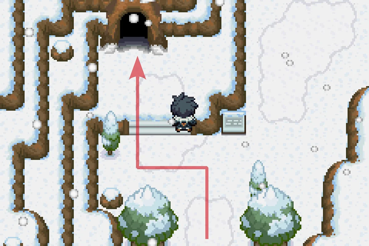 Entering Icicle Cave. / Pokémon Unbound