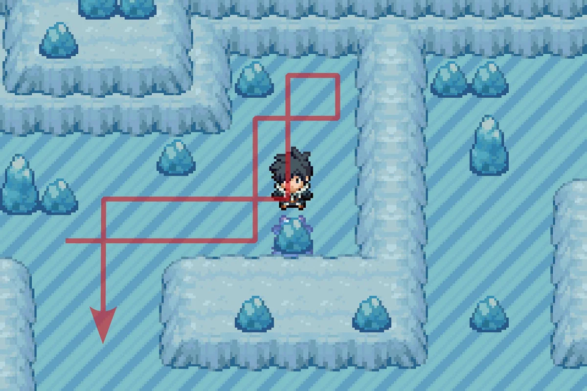 Navigating the ice puzzle. / Pokémon Unbound