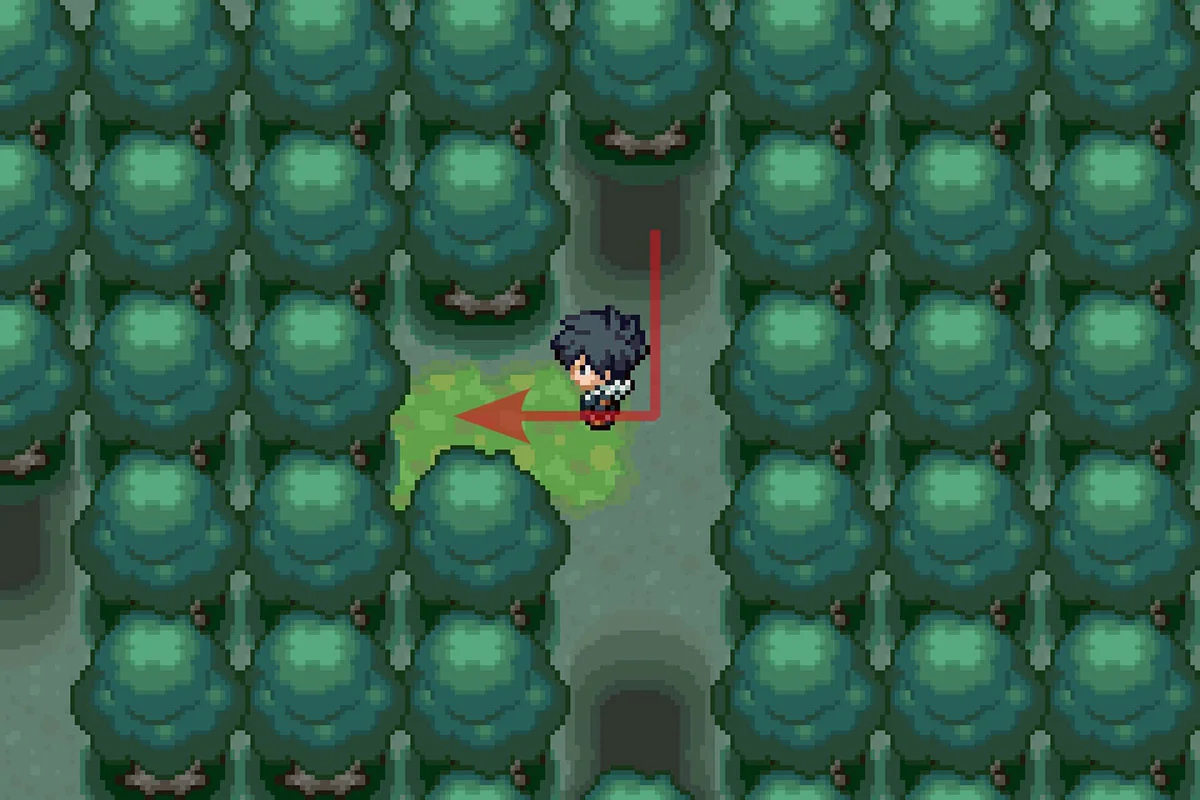 Taking the west passageway. / Pokémon Unbound