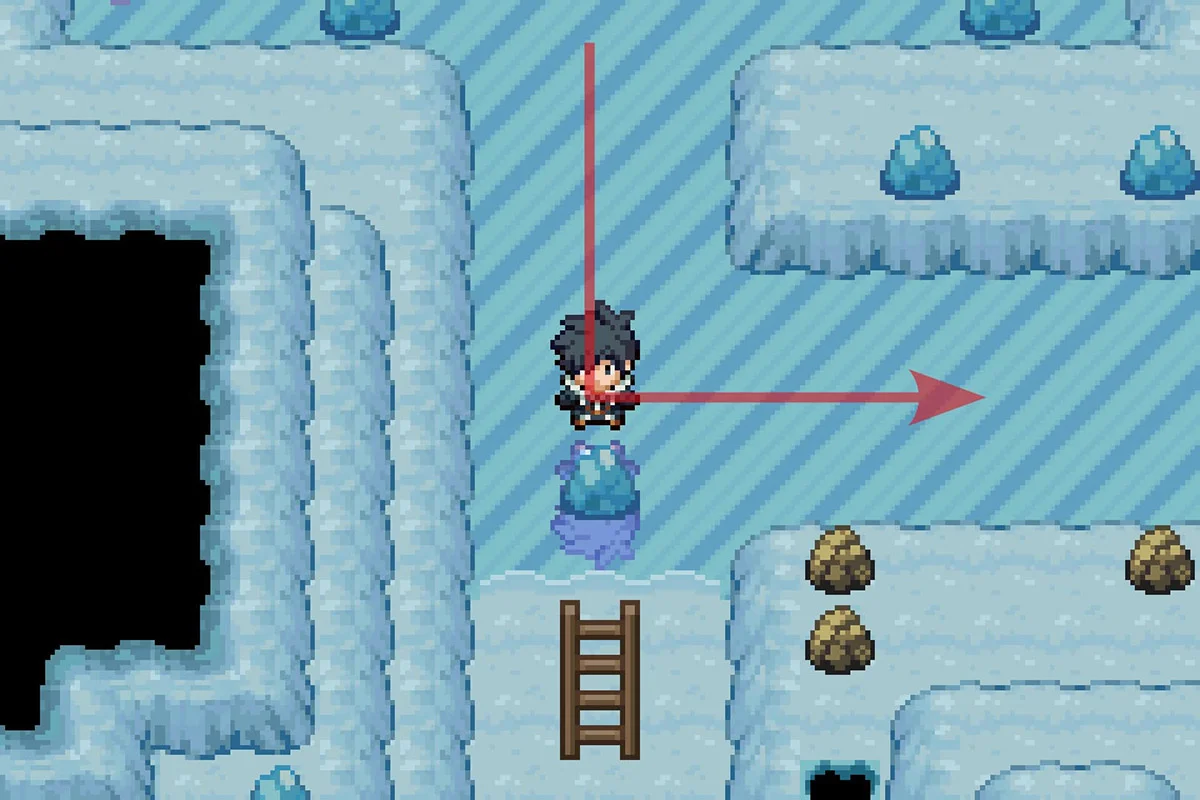 Sliding to the area’s east part. / Pokémon Unbound