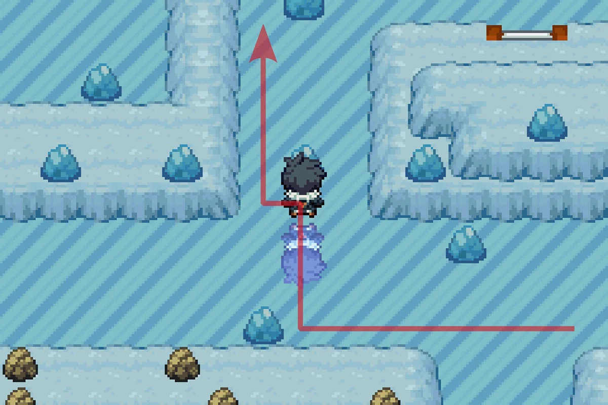 Approaching the stairs. / Pokémon Unbound