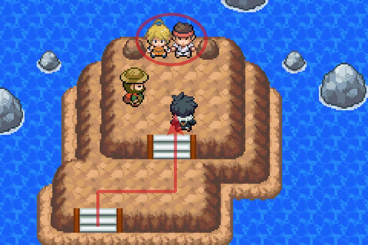 Approaching Mega Trainers Vivian and Mathis. / Pokémon Unbound