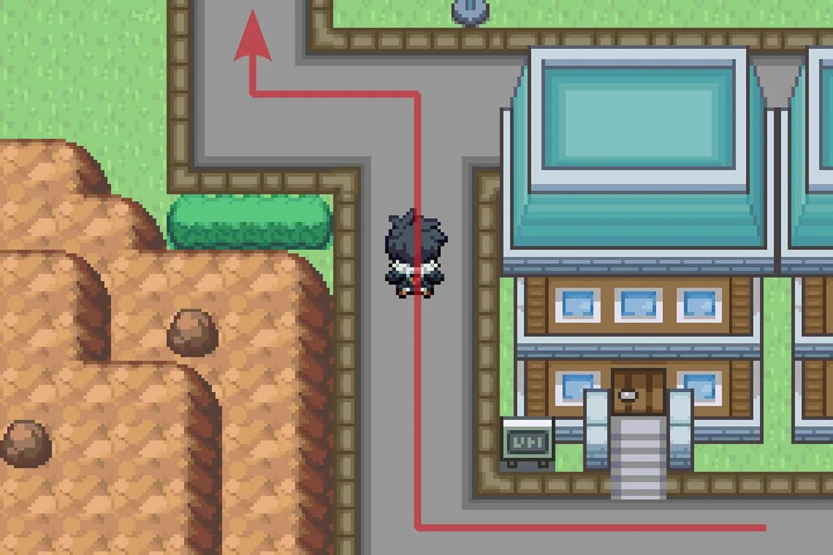 Leaving the city through the northwest exit. / Pokémon Unbound