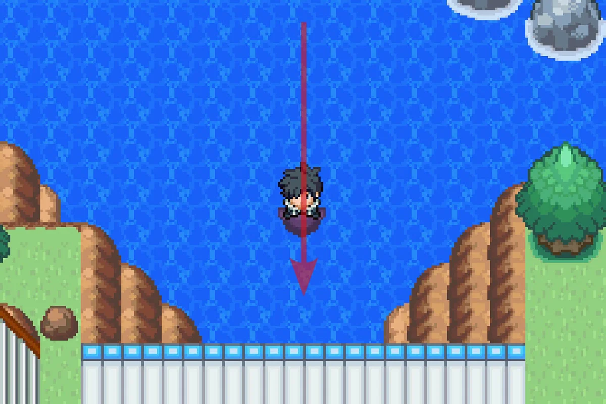 Approaching the south bridge. / Pokémon Unbound