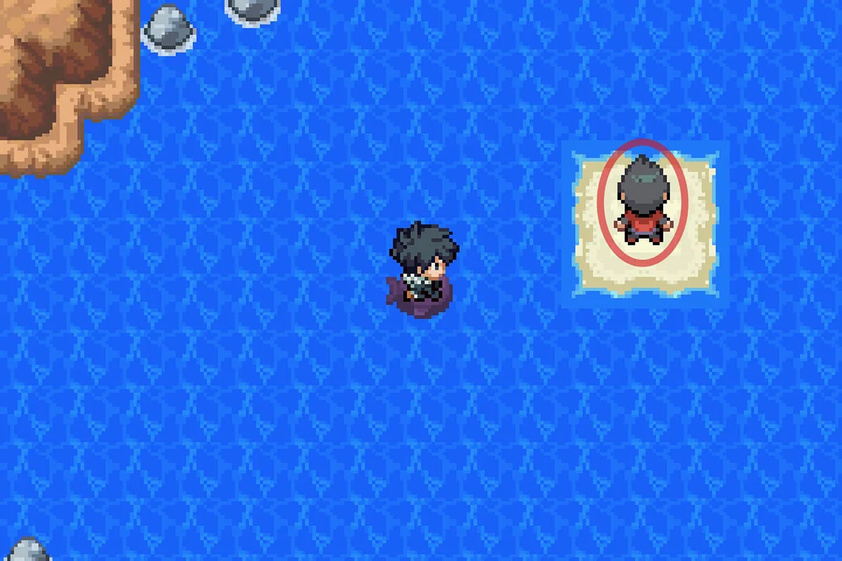 Approaching Mega Trainer Osean. / Pokémon Unbound