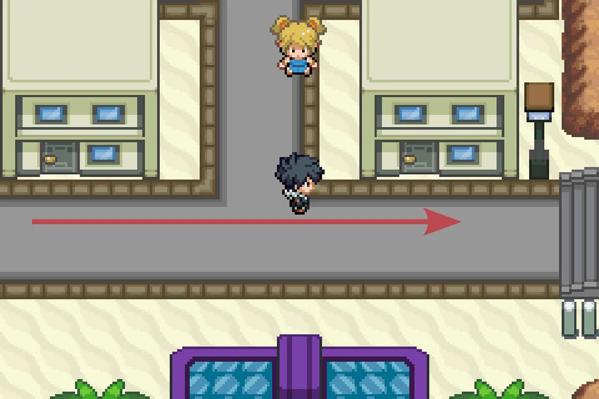 Entering the east connector. / Pokémon Unbound