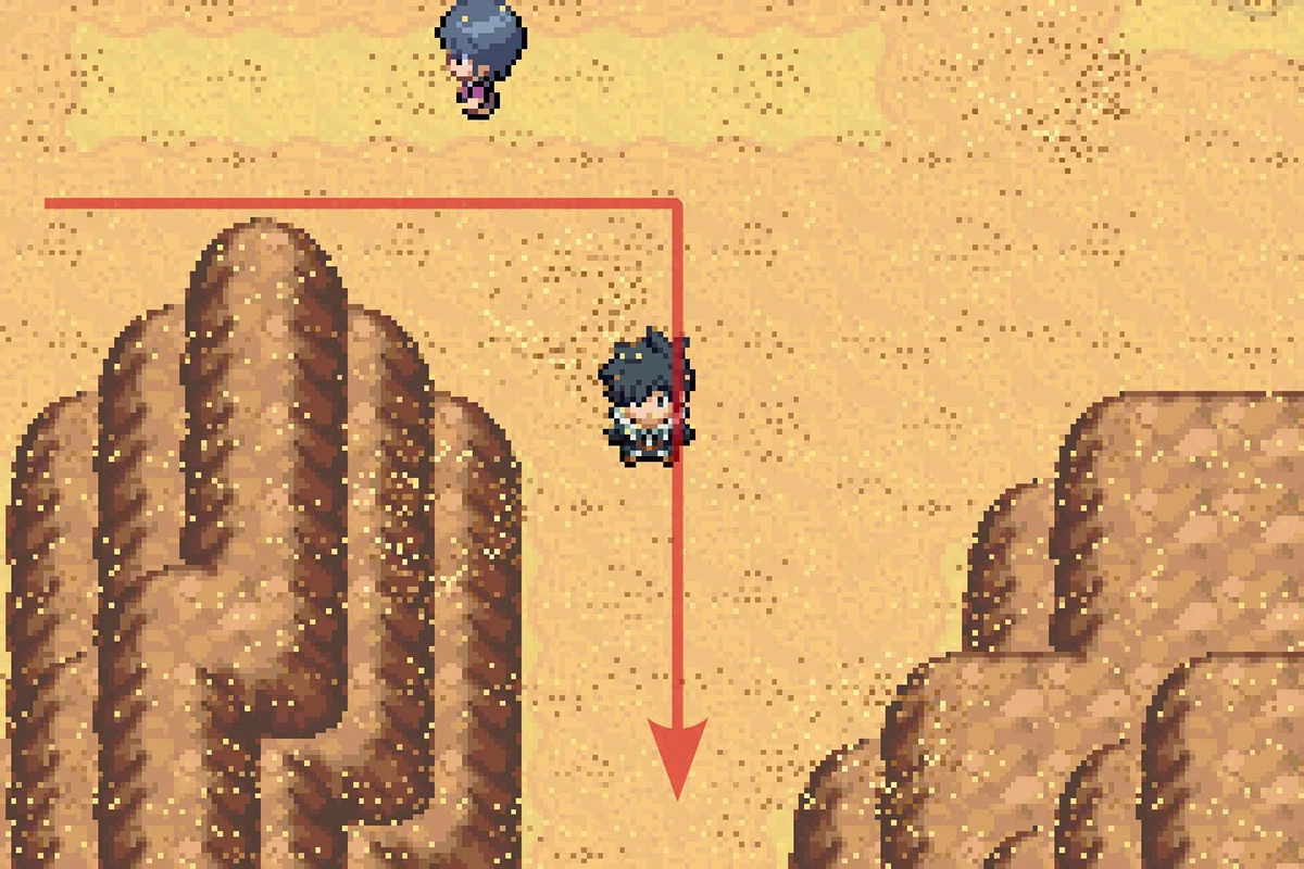 Going east and then taking the first turn south. / Pokémon Unbound