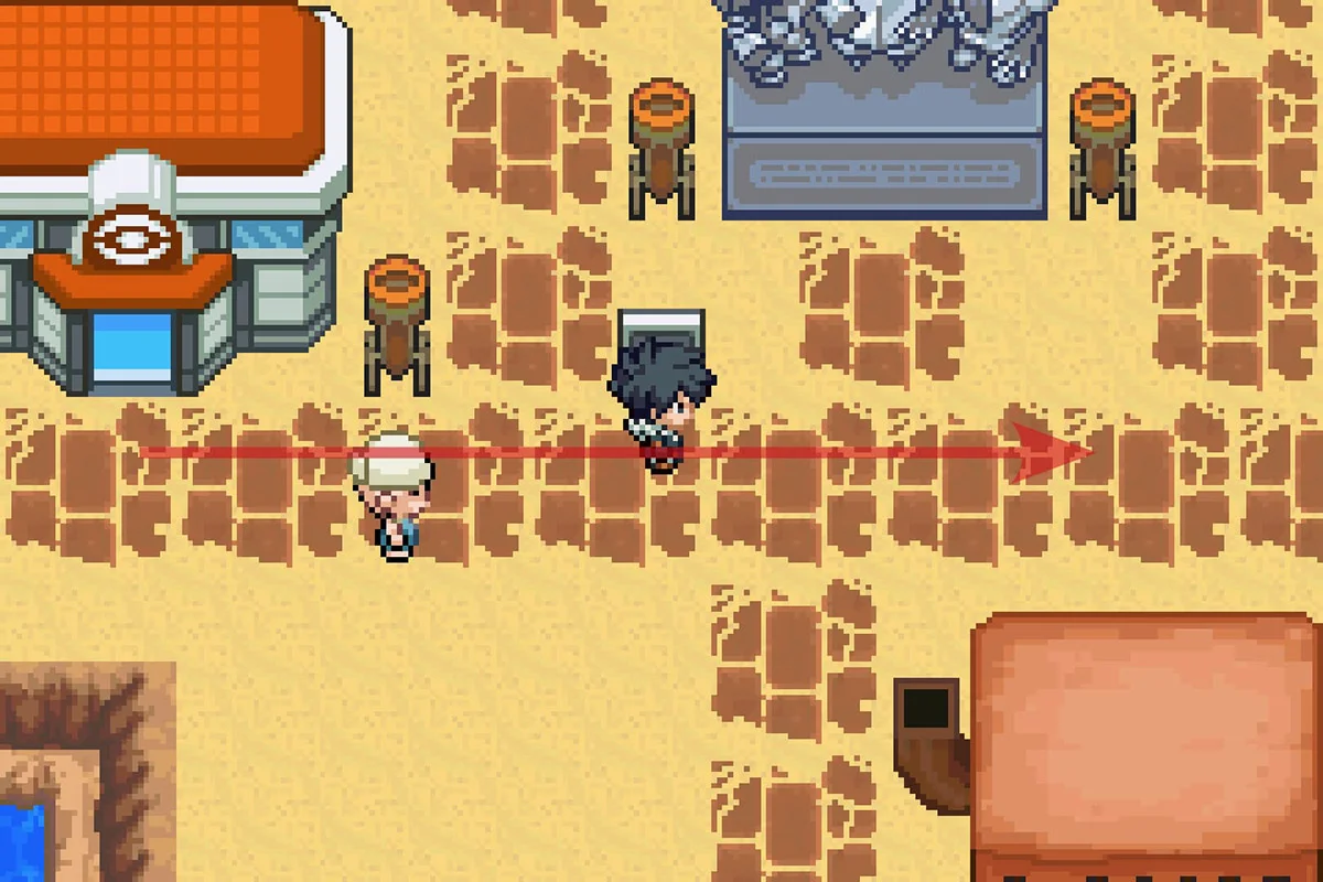 Going east from the Gurun Town Pokemon Center. / Pokémon Unbound