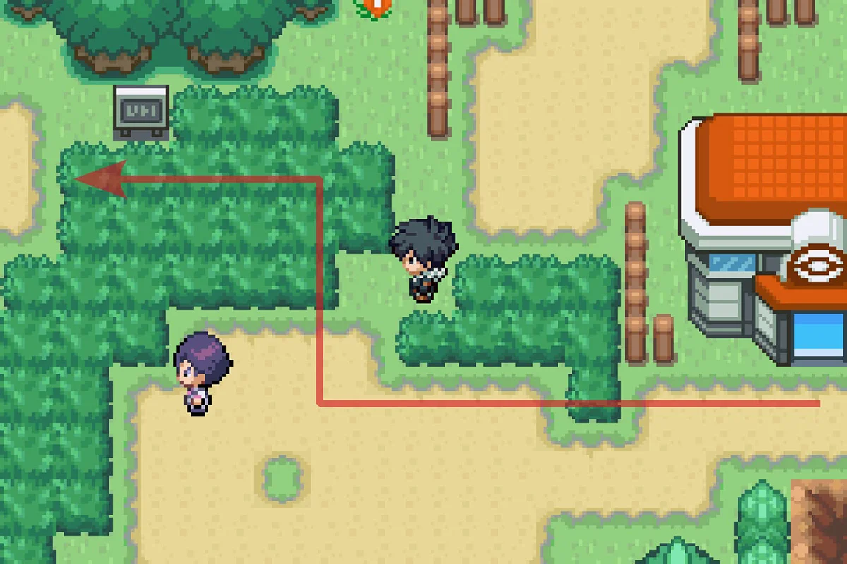 Going west from the Route 18 Pokemon Center. / Pokémon Unbound