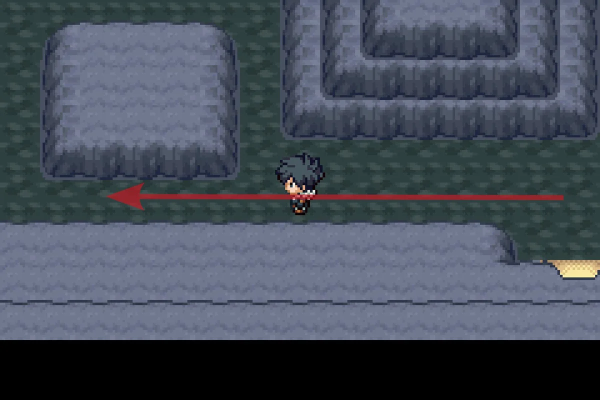 Following the path west. / Pokémon Unbound