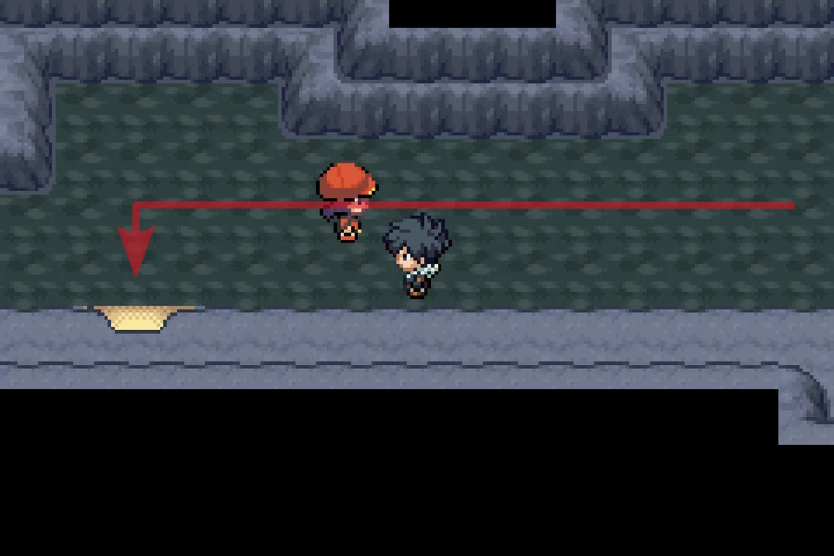 Exiting the mountain area. / Pokémon Unbound