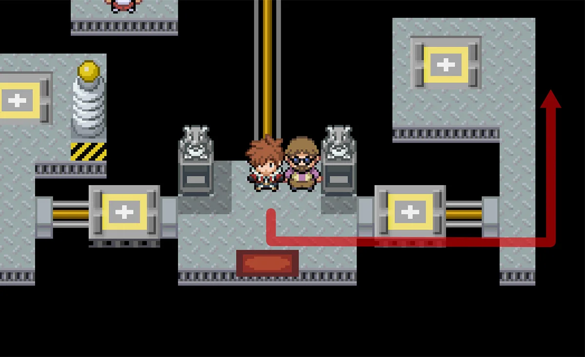 Path to eastern end of gym / Pokémon Unbound