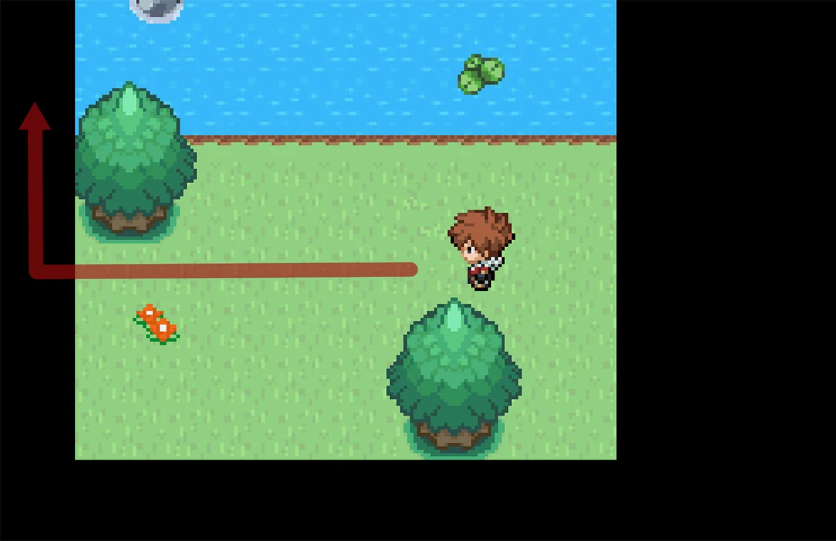 Path to second set of lily pads / Pokémon Unbound