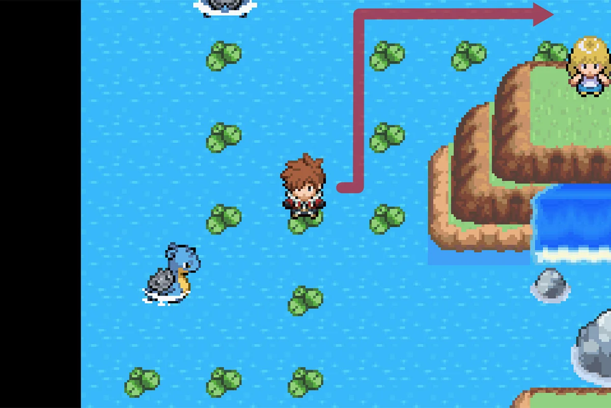 Path leading to Lapras / Pokémon Unbound