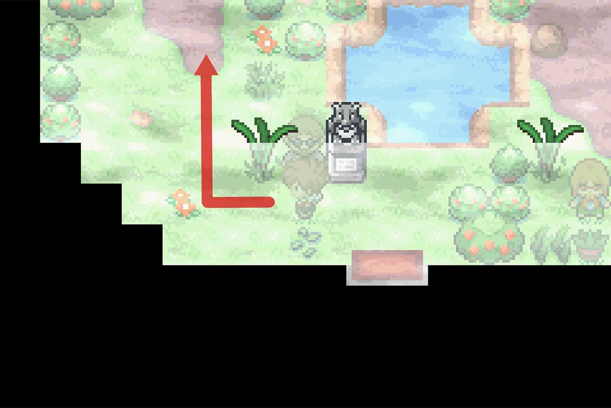 Path to first Trainer / Pokémon Unbound