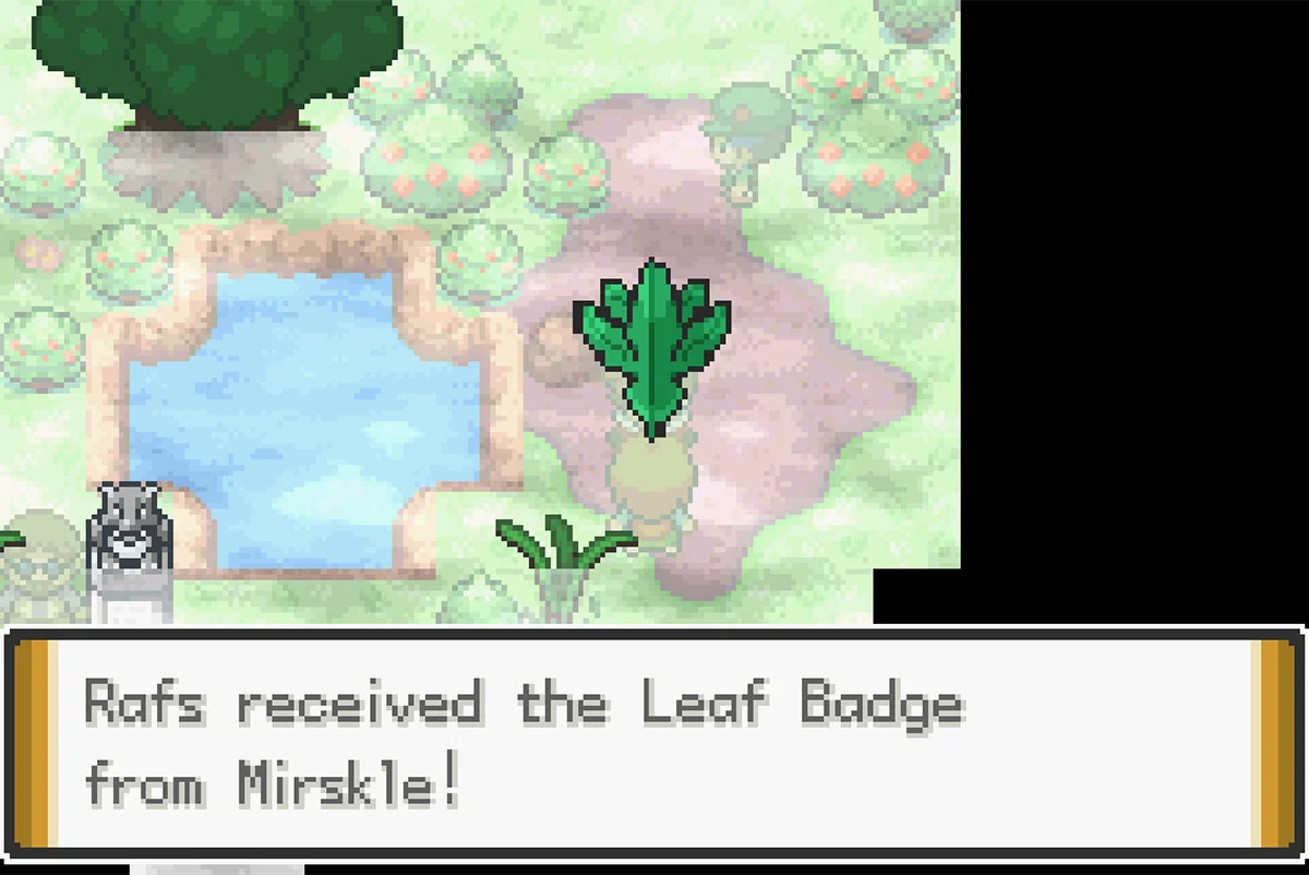 Obtaining the Leaf Badge / Pokémon Unbound