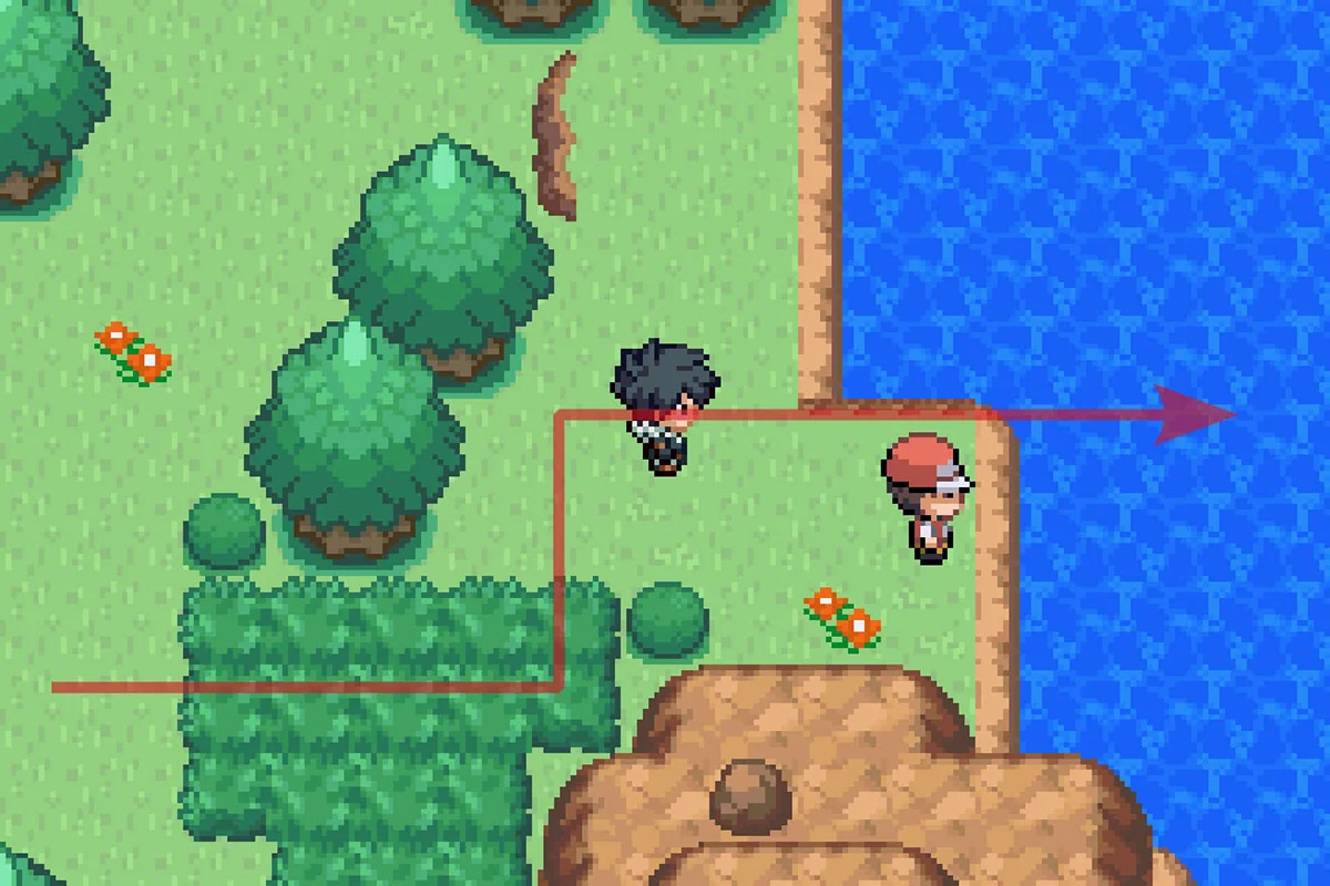 파도타기를 사용하여 동쪽으로 계속 이동.