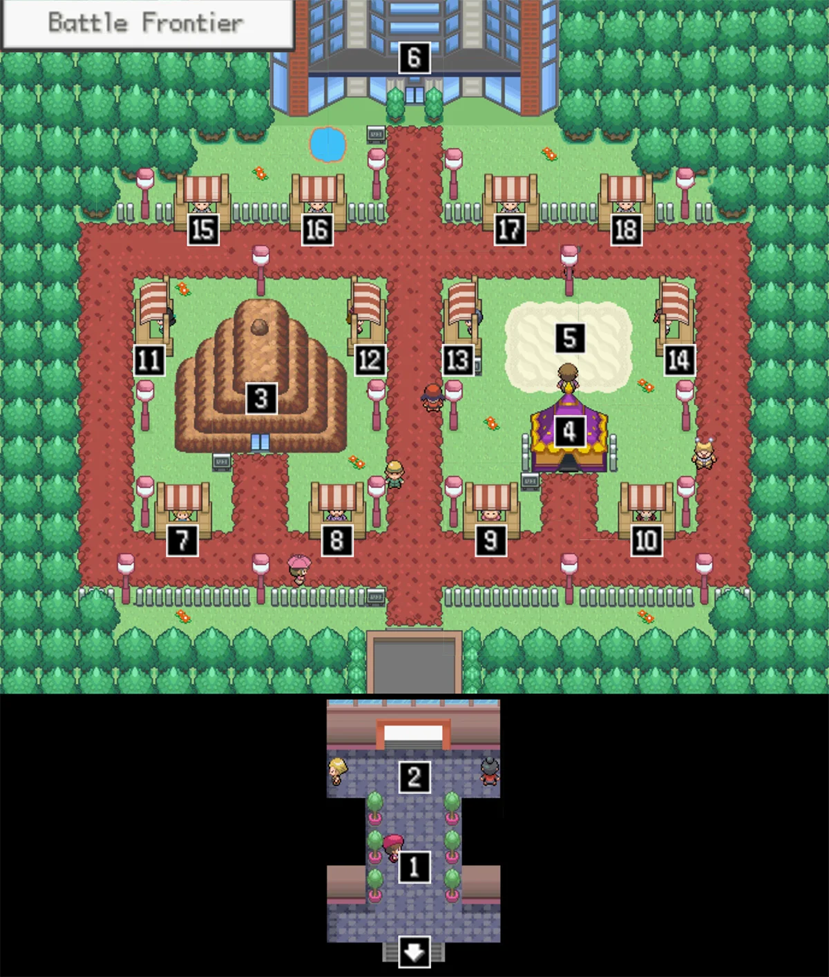 Battle Frontier exterior map / Pokémon Unbound