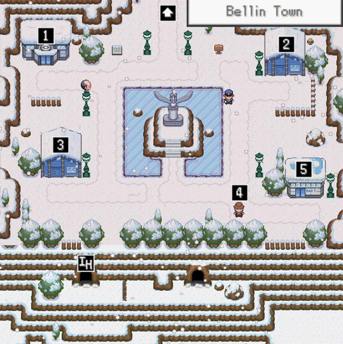 Bellin Town map / Pokémon Unbound