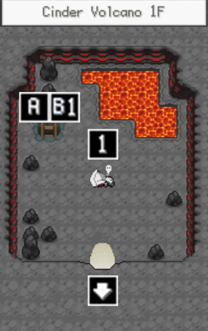 Cinder Volcano 1F map
