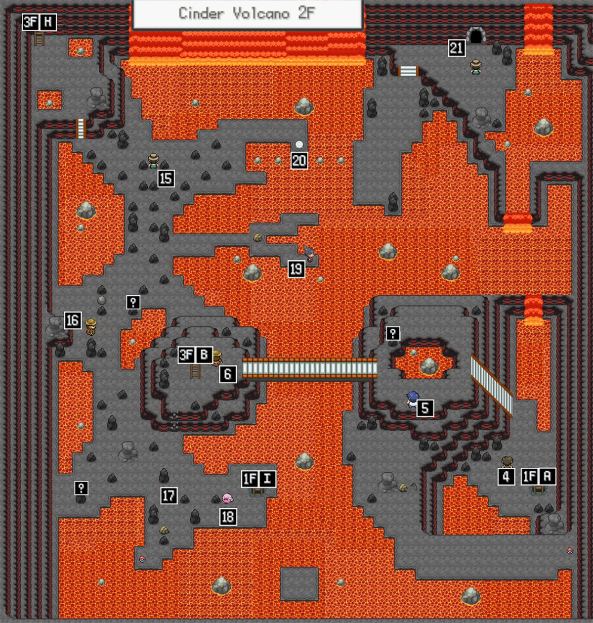 Cinder Volcano 2F map