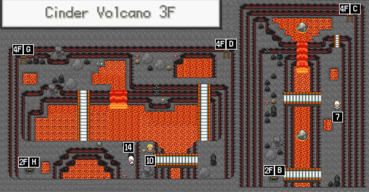 Cinder Volcano 3F map