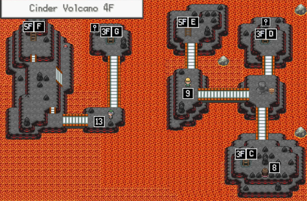 Cinder Volcano 4F map
